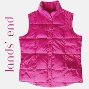 Lands' End Pink Puffer Vest